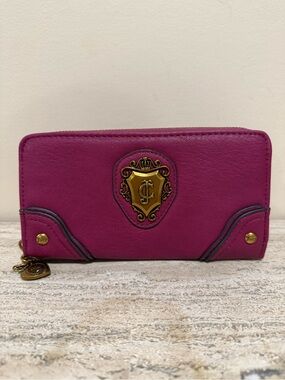 Juicy Couture Fuchsia Zip-Around Wallet